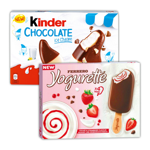 Bild 1 von Ferrero Kinder Schokolade Eis / Yogurette Eis