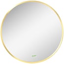 Bild 1 von kleankin Badspiegel, Badezimmerspiegel mit LED-Leuchte, Ø50 cm Wandspiegel mit Memoryfunktion, für Wohnzimmer, Schlafzimmer, IP44, Gold, Alu