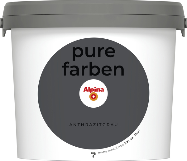 Bild 1 von Alpina  Pure Farben Anthrazitgrau 2,5 Liter