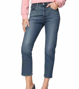 LEVI´S 501 90´s Cropped Damen Baumwoll-Jeans High-Rise Hose 36200-0157 Blau