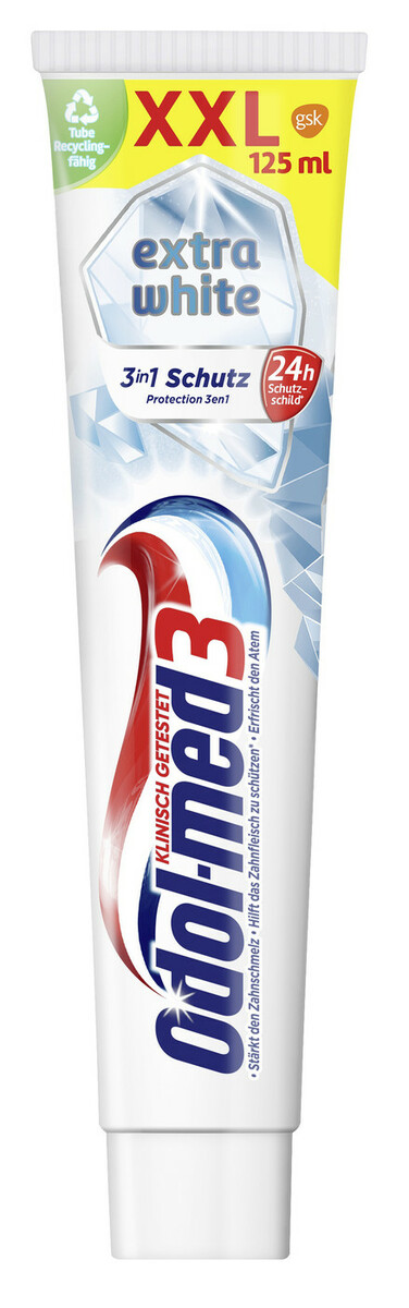 Bild 1 von Odol-med3 Extra White 3in1 Schutz Zahncreme 125ML
