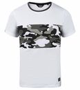 Bild 1 von !SOLID SDCallux Herren Baumwoll-Shirt mit Camouflage Color-Block Kurzarm-Shirt 21300024 7900019 Weiß