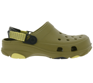 crocs Classic All-Terrain Clogs atmungsaktive Pantoffeln mit Klettverschluss 206340 - 3UA Khaki/Gelb
