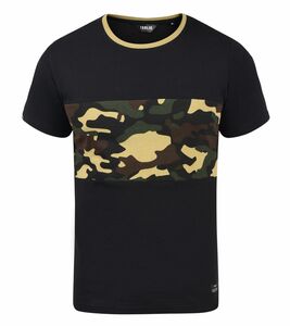 !SOLID SDCallux Herren T-Shirt lässiges Freizeitshirt mit Camouflage-Print 21300024 7990004 Schwarz