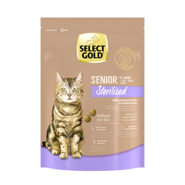 Bild 1 von SELECT GOLD Sterilised Senior Geflügel & Reis 300 g