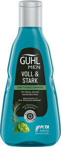 Guhl MEN Kräftigendes Shampoo Voll & Stark für feines,dünner werdendes Haar 250ML