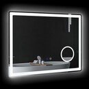 Bild 1 von kleankin LED Badezimmerspiegel, Badspiegel mit 3x Vergrößerung, 80 x 60 cm Wandspiegel mit Touch-Funktion, Memory-Funktion, beschlagfreier Lichtspiegel mit 3 Lichtfarben