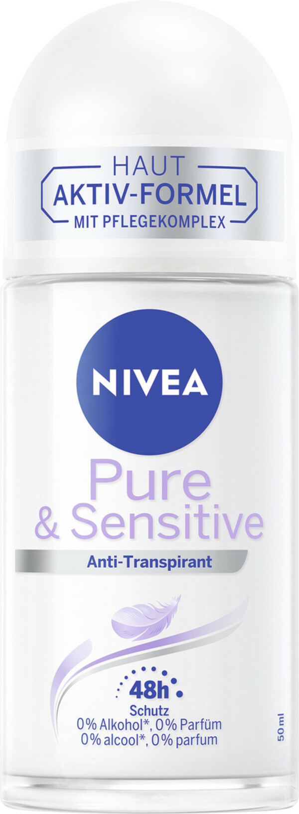 Bild 1 von Nivea Deo Roll-On Pure & Sensitive Antitranspirant 48h 50ML