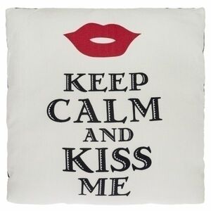 MyFlair Kissen mit Füllung "Keep Calm and Kiss"