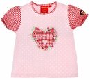 Bild 1 von BONDI T-Shirt Kurzarm Blusenshirt "Prinzessin" für Baby Mädchen 86425, Rosa Rot - Kleinkind Oberteil mit Herzen Strass