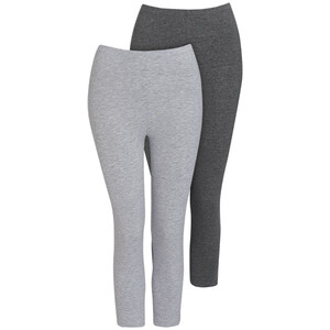 2 Damen Capri-Leggings im Basic-Look