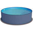 Bild 1 von Stahlwandpool rund 400x120 cm, Stahl 0,4 mm anthrazit, Folie 0,4 mm blau