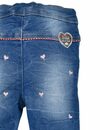 Bild 4 von BONDI Bequeme Jeans Baby Mädchen Trachten Hose "I mog di" 86565 - Blau, Jogg Denim Elastisch mit Herzen