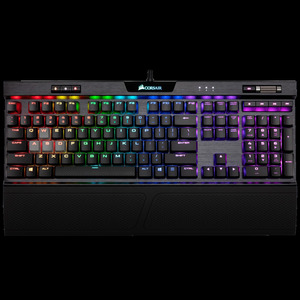 CORSAIR K70 RGB MK.2 LOW PROFILE RAPIDFIRE, Gaming Tastatur, Mechanisch, kabelgebunden, Schwarz