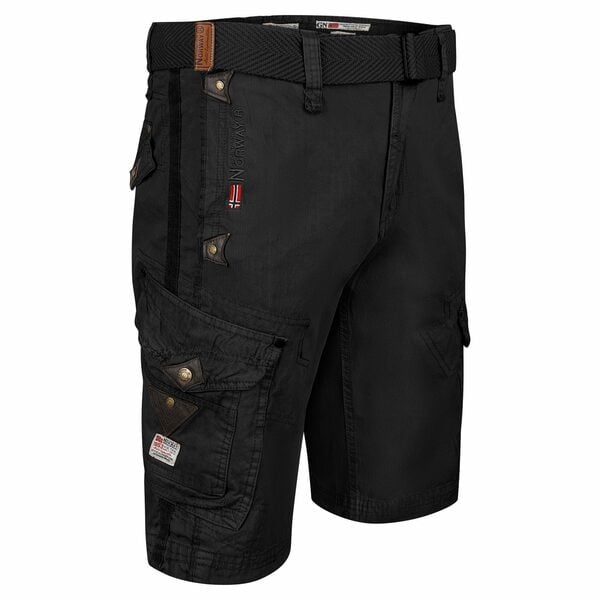 Bild 1 von Geographical Norway Cargoshorts Herren kurze Hose BRPEANUT Schwarz (Packung, 1-tlg) Mit Gürtel