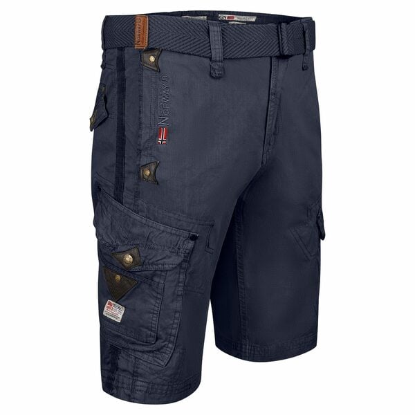 Bild 1 von Geographical Norway Cargoshorts Herren kurze Hose BRPEANUT Navy (Packung, 1-tlg) Mit Gürtel