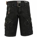 Bild 3 von Geographical Norway Cargoshorts Herren kurze Hose BRPEANUT Schwarz (Packung, 1-tlg) Mit Gürtel