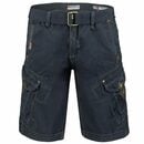 Bild 4 von Geographical Norway Cargoshorts Herren kurze Hose BRPEANUT Navy (Packung, 1-tlg) Mit Gürtel