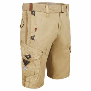 Geographical Norway Cargoshorts Herren kurze Hose BRPEANUT Beige (Packung, 1-tlg) Mit Gürtel