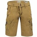 Bild 4 von Geographical Norway Cargoshorts Herren kurze Hose BRPEANUT Kaki (Packung, 1-tlg) Mit Gürtel