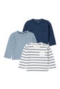 Bild 1 von C&A Multipack 3er-Baby-Langarmshirt, Blau, Größe: 80