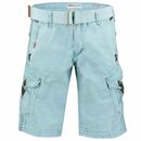 Bild 1 von Geographical Norway Cargoshorts Herren kurze Hose BRPEANUT sky blau (packung, 1-tlg) Mit Gürtel