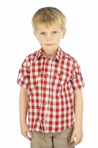 OS-Trachten Trachtenhemd Brumtu Langarm Jungen Hemd mit Hirsch-Stickerei auf der Brusttasche