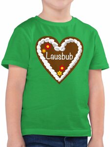 Shirtracer T-Shirt Lebkuchenherz Lausbub - Mode für Oktoberfest Kinder Outfit - Jungen Kinder T-Shirt tshirts für kinder boarisch - t-shirt +jungs trachten - trachtenmode
