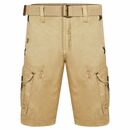 Bild 2 von Geographical Norway Cargoshorts Herren kurze Hose BRPEANUT Beige (Packung, 1-tlg) Mit Gürtel