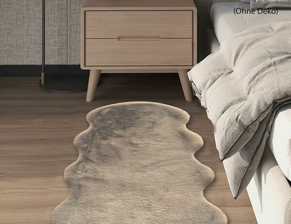 Bild 3 von Kunstfellteppich Mia Hellbraun