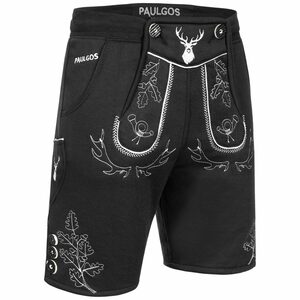 PAULGOS Trachtenhose PAULGOS Herren Trachten Jogginghose - Design Trachten Lederhose - JOK5 - in 3 Farben erhältlich - Größe S - 5XL