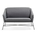 Bild 1 von Kave Home Sofa 2-Sitzer BRIDA dunkelgrau - Mit Armlehnen - Schaumstoffpolsterung - Stahlgestell - Sperrholz - Vintage - modern - Sitzbreite 101 cm