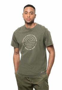Jack Wolfskin Nature T-Shirt Men Herren T-shirt aus Bio-Baumwolle S grün dusty olive