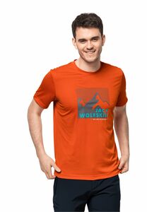 Jack Wolfskin Hiking S/S Graphic T-Shirt Men Funktionsshirt Herren S rot wild brier