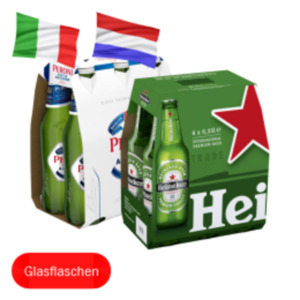 Heineken Lager Beer oder Peroni Nastro Azzurro