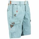 Bild 4 von Geographical Norway Cargoshorts Herren kurze Hose BRPEANUT sky blau (packung, 1-tlg) Mit Gürtel