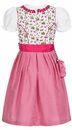 Bild 2 von Nübler Dirndl Mädchen Dirndl im traditionellen Stil Kinder Trachten (Dirndl Set NATALIE, 3-tlg., Dirndl Kleid mit Bluse und Schürze) Kinder Tracht im bayerischen Stil - Trachtenmode Kinder