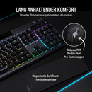 Bild 2 von CORSAIR K70 PRO, Gaming Tastatur, Opto-Mechanical, Corsair OPX RGB, kabelgebunden, Schwarz