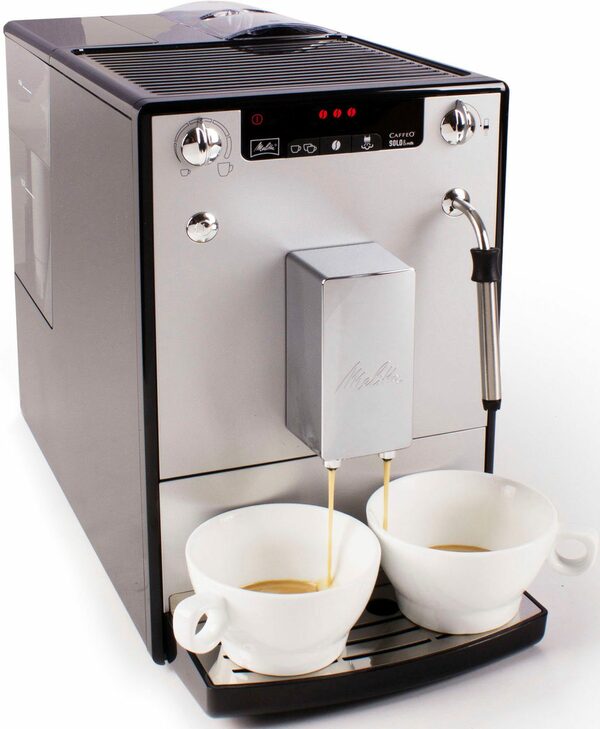 Bild 1 von Melitta Kaffeevollautomat Solo® & Milk E953-202, silber/schwarz, Café crème & Espresso per One Touch, Düse für Milchschaum