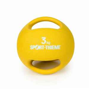 Sport-Thieme Medizinball mit Griff, 10 kg, Schwarz