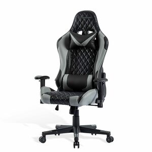 FOXSPORT Gaming-Stuhl ergonomisch Gamer Stühle (Professioneller Gamingstuhl), Höhenverstellbar und drehbar, Eingebauter Wippmechanismus, Max. Belastbarkeit: 150 kg, PC Computerstuhl für Erwac