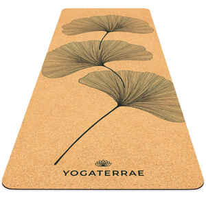 Yogamatte aus kork und naturkautschuk + Trage- und Spanngurt