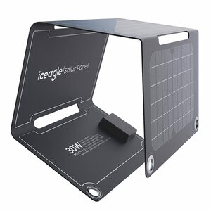 iceagle Solar Ladegerät 30W Faltbares Monokristalline Solarpanel Solarladegerät