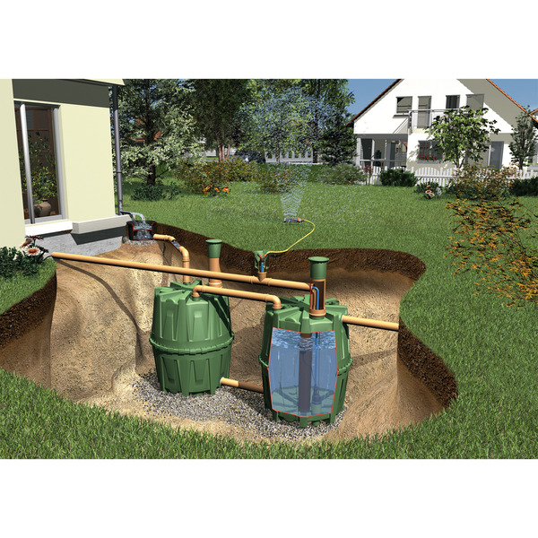 Bild 1 von 4rain Tanksystem Herkules 'Komplettpaket Garten' grün, 3200 l