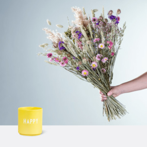 Wildblumen Trockenstrauß Größe XL mit Happy Cup