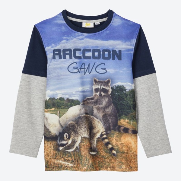 Bild 1 von Jungen-Shirt mit Waschbär-Frontaufdruck