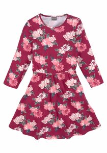 KIDSWORLD Skaterkleid 3/4 Arm, mit Blumen bedruckt