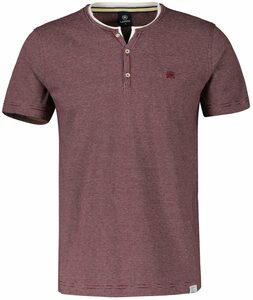 LERROS T-Shirt mit kontrastfarbenem Serafino-Ausschnitt