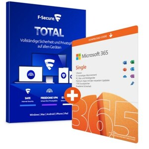 Microsoft 365 Single + F-Secure Total Security & VPN | Download & Key