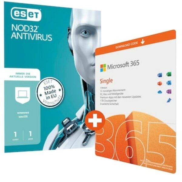 Bild 1 von Microsoft 365 Single + ESET NOD32 Antivirus 2023 | Download & Key